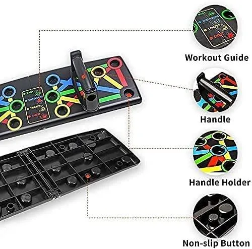 💪 Portable Push Up Board | Body Building Exercise Tools | Chest Triceps | 14 in 1 Multi-Function Pushup Bracket Rack Dips Stand Body | Push Up Equipment For Men Women