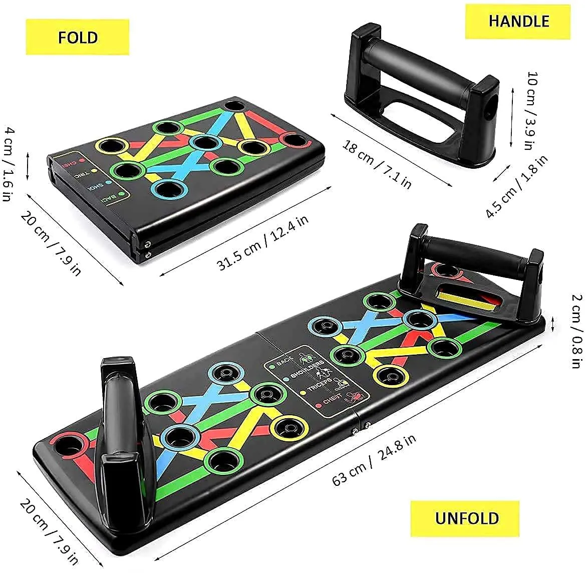 💪 Portable Push Up Board | Body Building Exercise Tools | Chest Triceps | 14 in 1 Multi-Function Pushup Bracket Rack Dips Stand Body | Push Up Equipment For Men Women