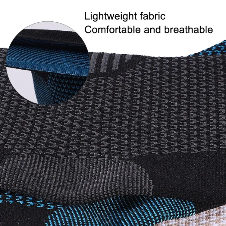 1pair Nylon Knitted Ankle Pads Compression Support Anti-Sprain Cycling Protective Gear(Black S)