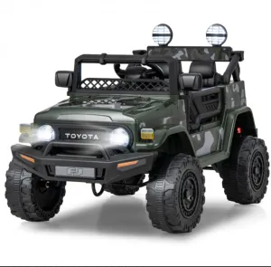 2025 Licensed Toyota FJ Cruiser 12Volt 2 Seater Upgraded Kids Ride On Car / Truck | Lights | Suspension | Push To Start | Horn | Music | Remote