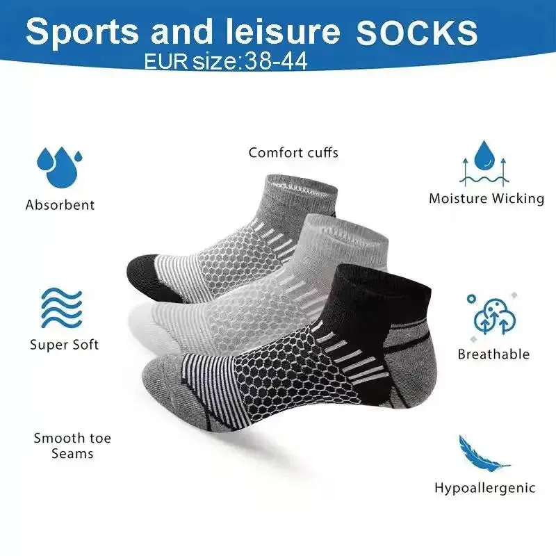 6 Pairs Mens Short Sports Socks