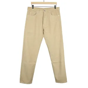 AAcero 5-pocket trousers in beige fine wale cotton corduroy (restock)