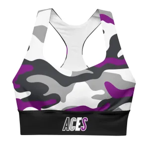 Aces Asexual Pride Camo Sports Bra