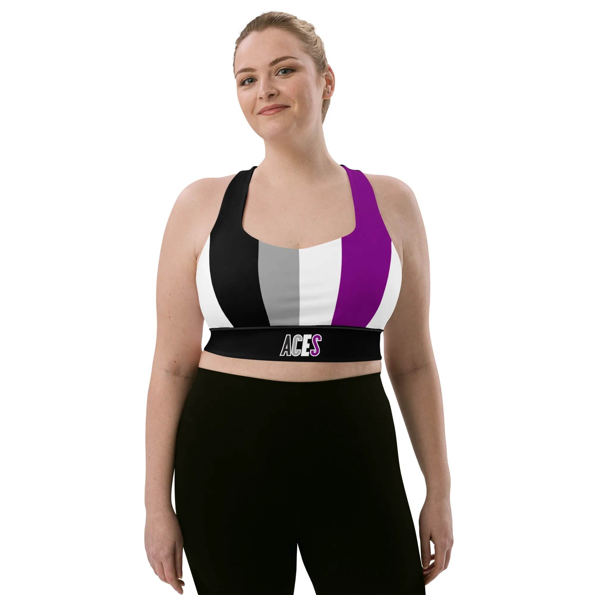 Aces Asexual Pride Flag Sports Bra