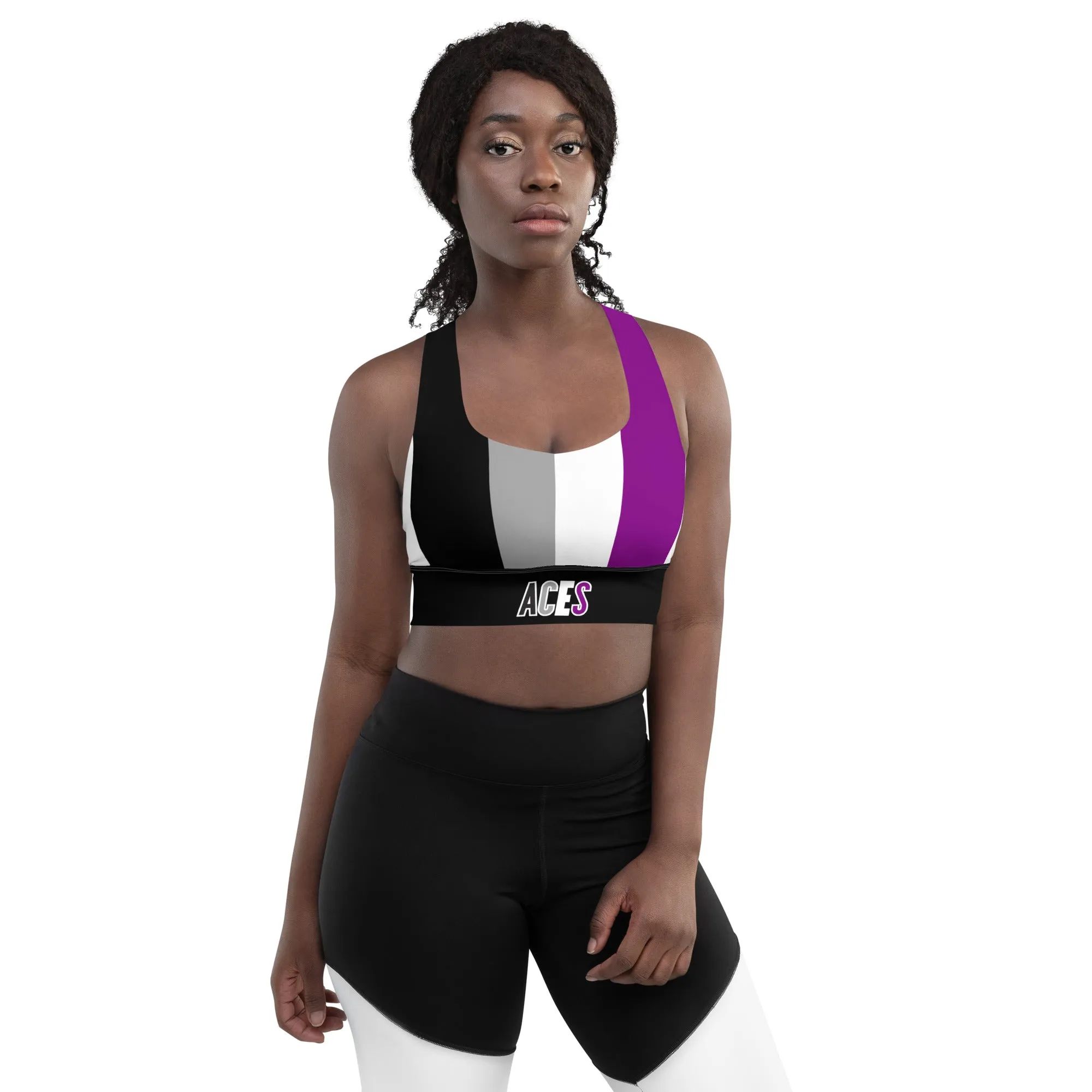 Aces Asexual Pride Flag Sports Bra