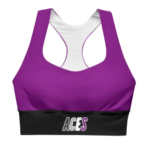 Aces Asexual Pride Purple Sports Bra