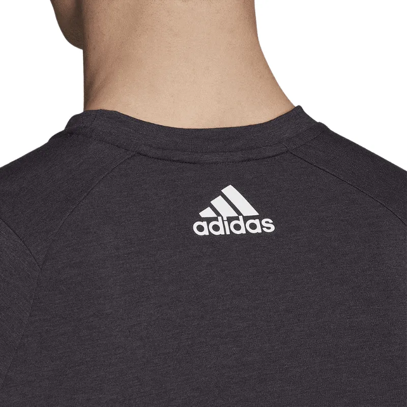 Adidas Mens Training Icons 3 Bar Black Training T-Shirt