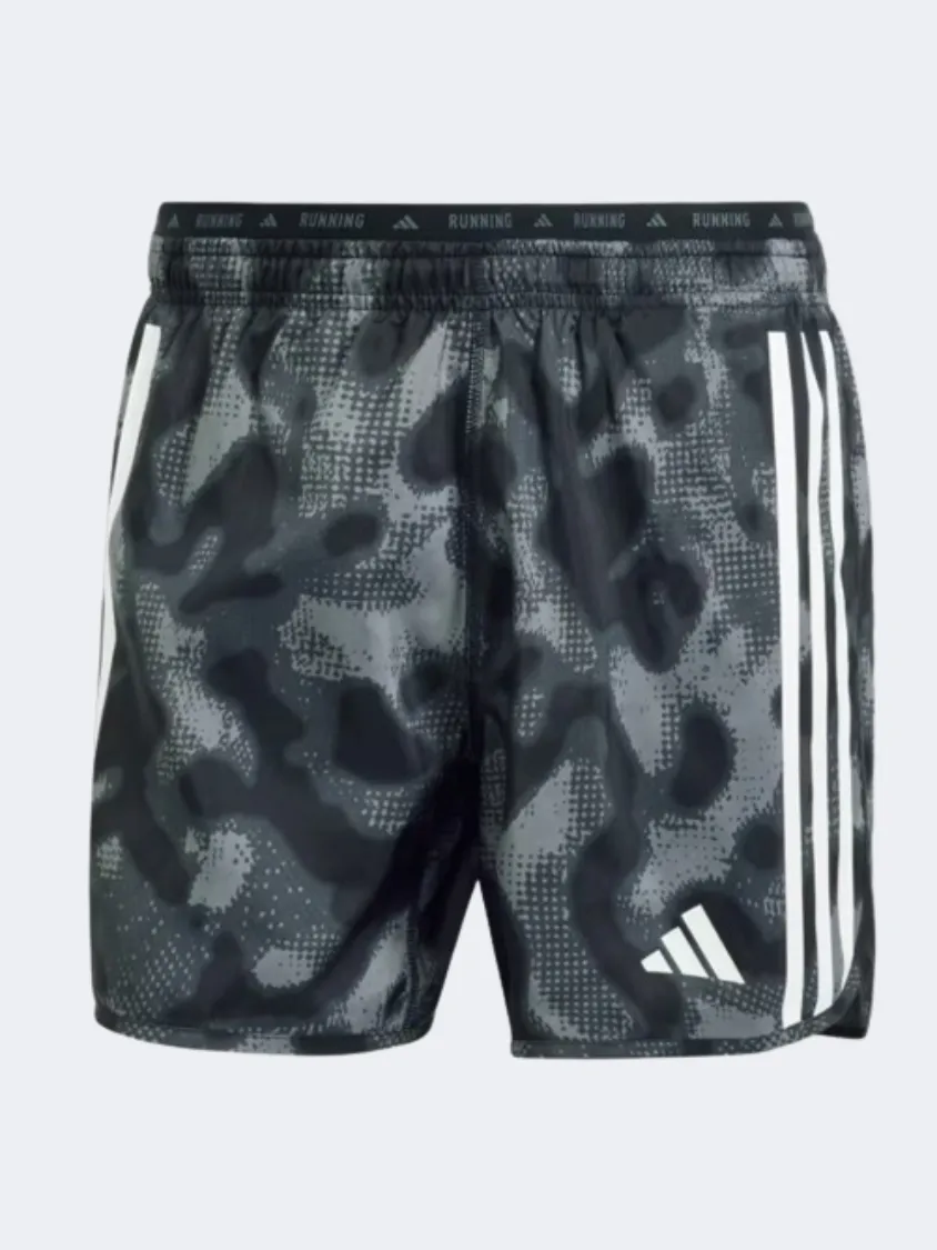 Adidas Own The Run Aop Men Running Short Grey/Carbon