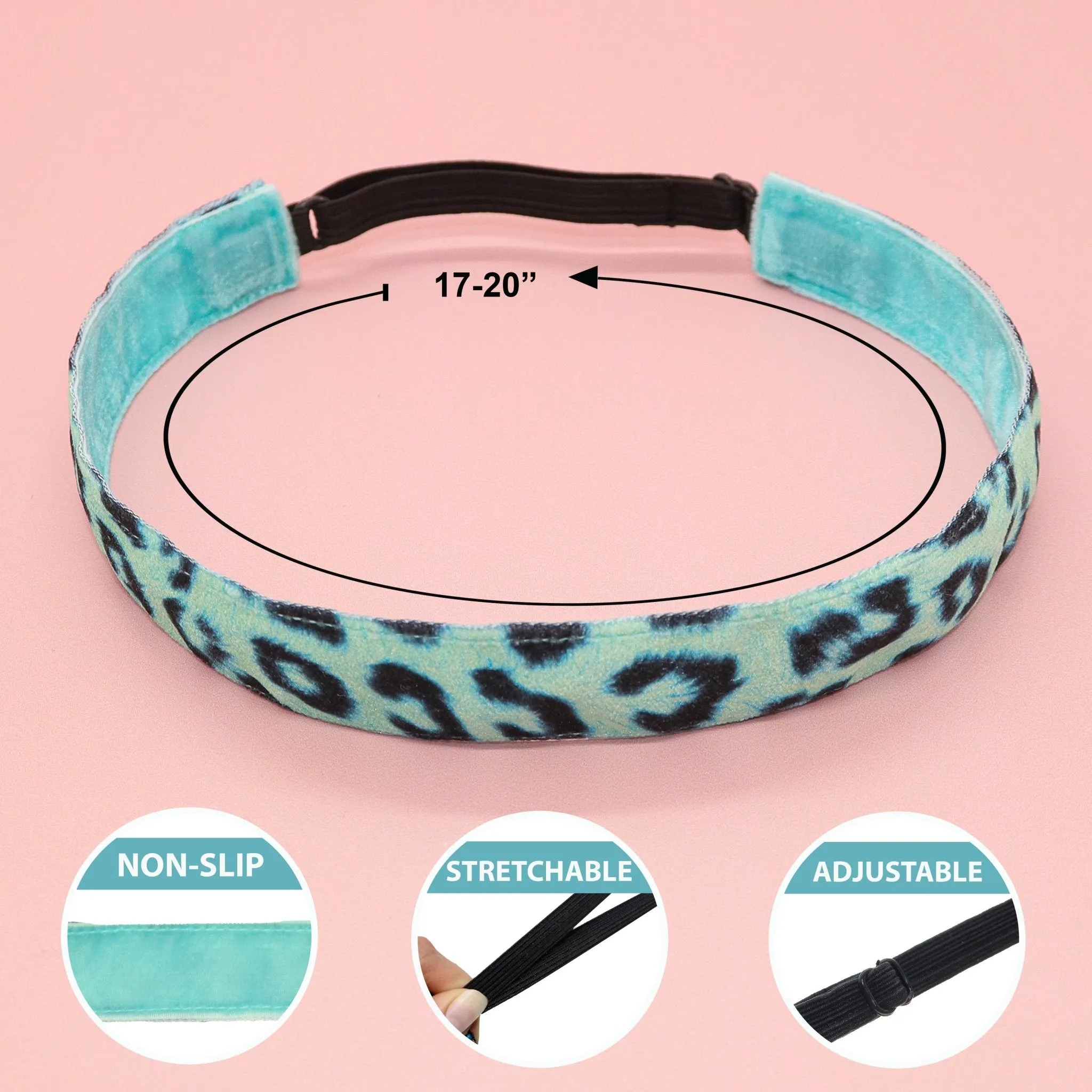 Adjustable No Slip Cheetah Headbands