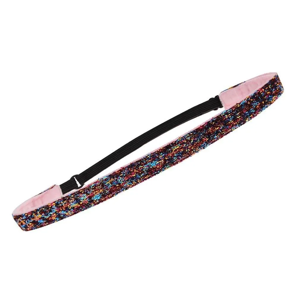 Adjustable No Slip Glitter Thin Headband