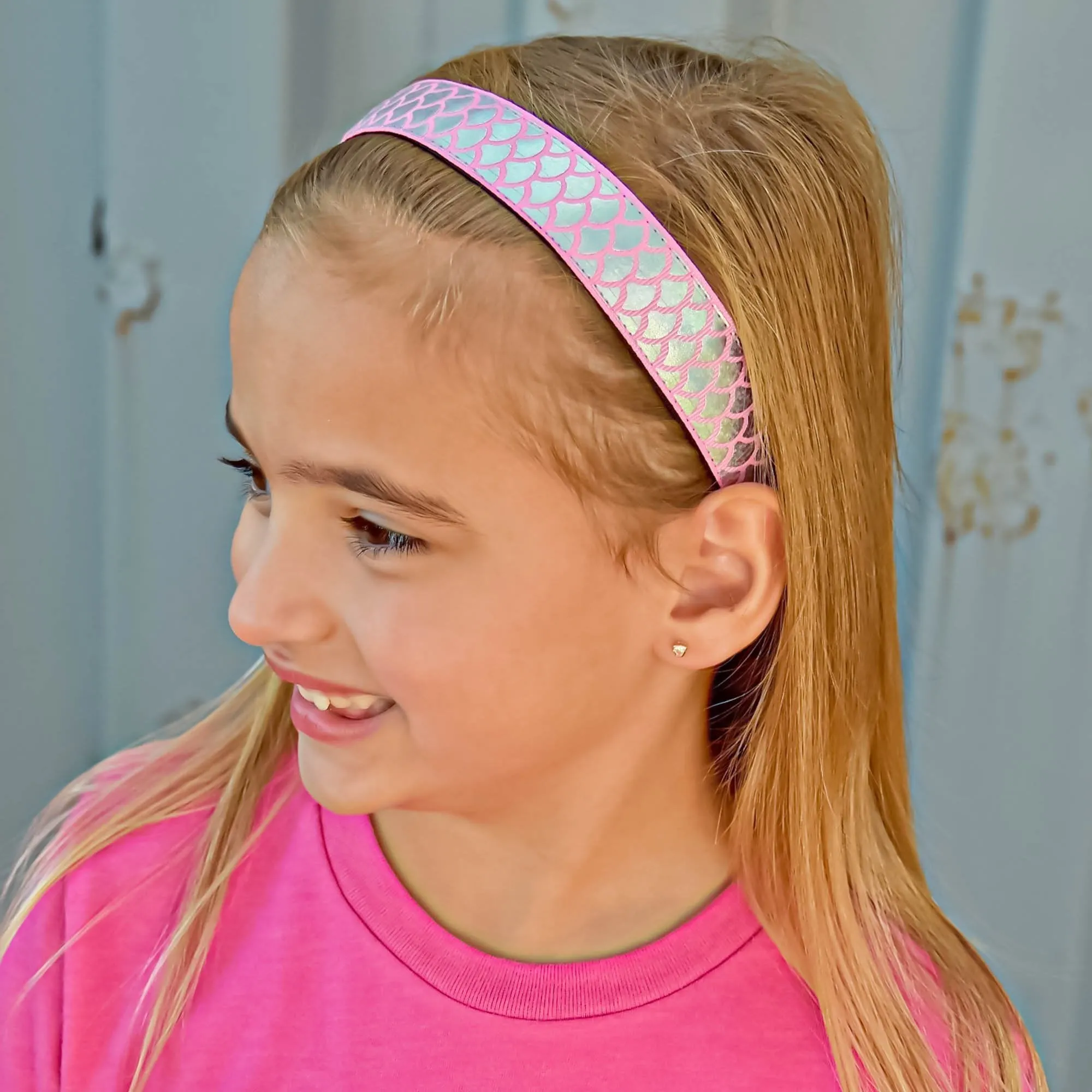 Adjustable No Slip Metallic Mermaid Headband