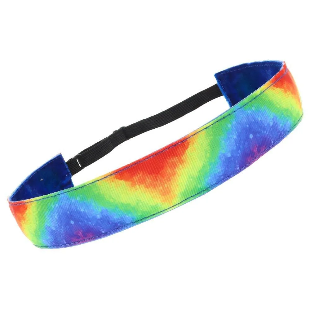 Adjustable No Slip Rainbow Zig Zag Headband