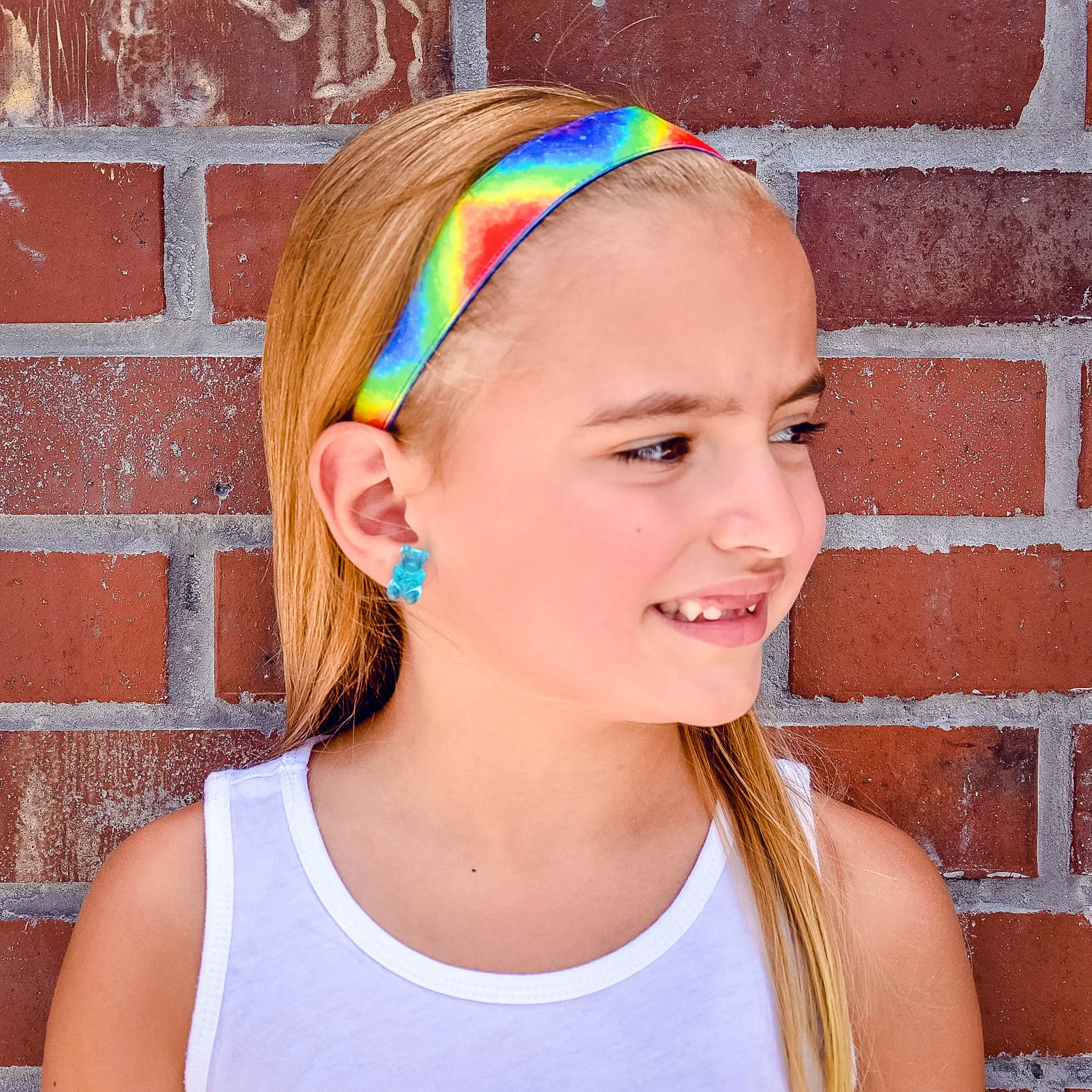 Adjustable No Slip Rainbow Zig Zag Headband