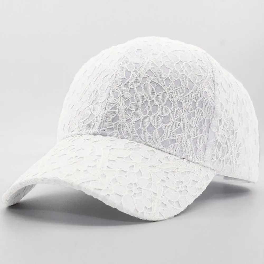 Adjustable Summer Hat With Cotton Lace Mesh