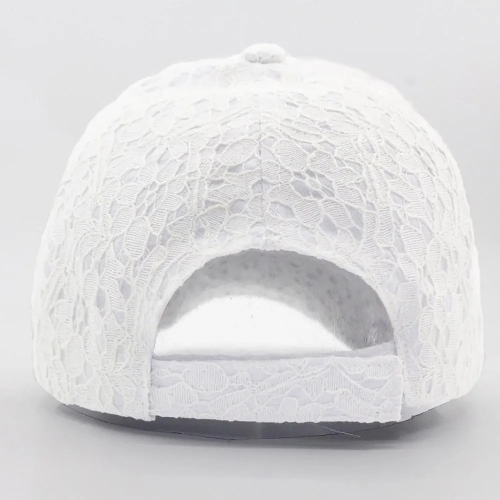 Adjustable Summer Hat With Cotton Lace Mesh