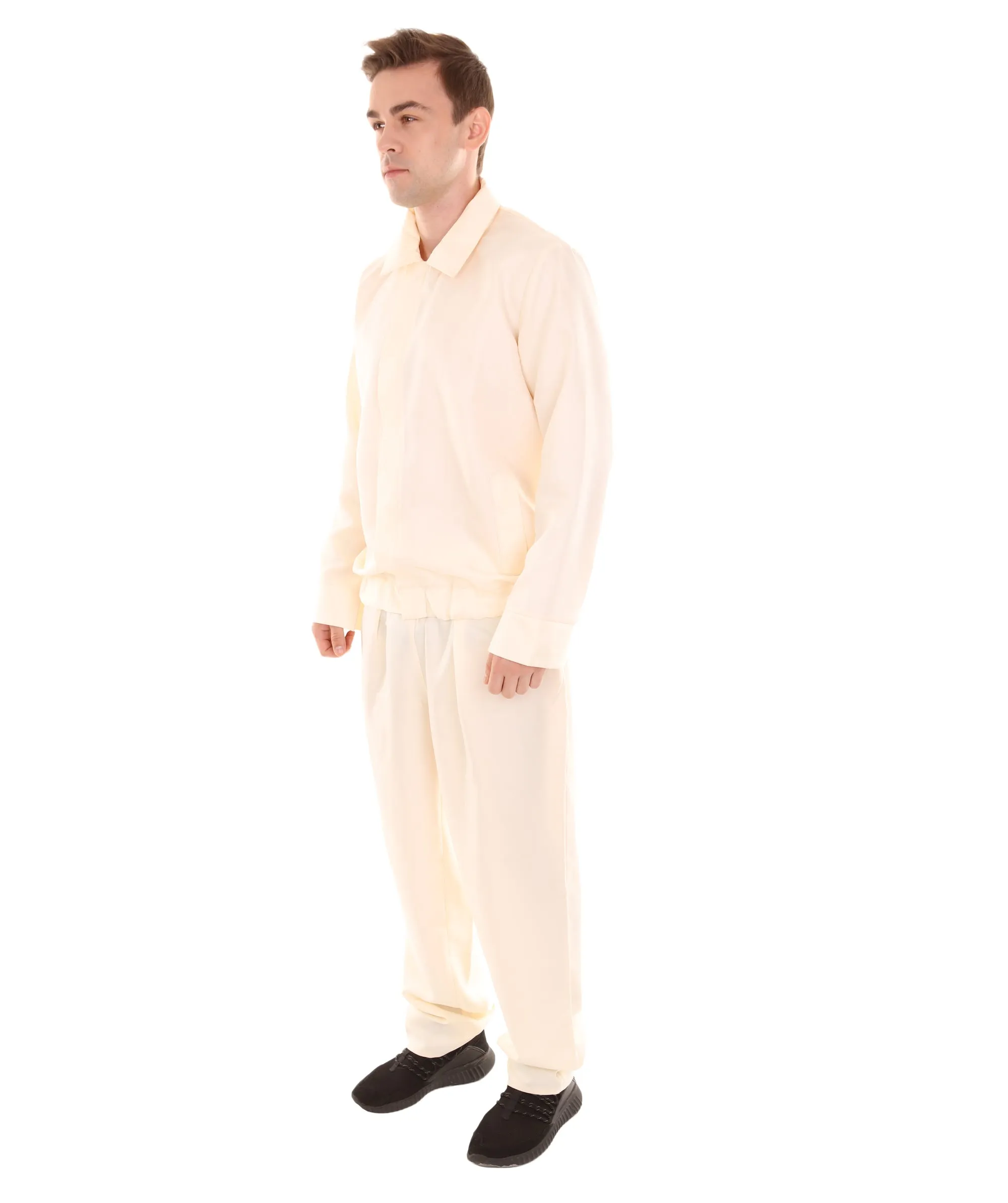 Adult Men's 80's Sports Crem Costume Champagne | Moccasin Cosplay Costume