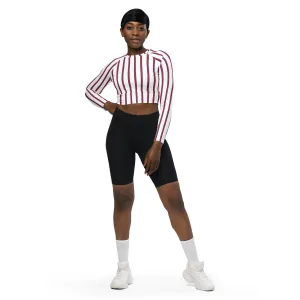 Americana Striped Recycled long-sleeve crop top