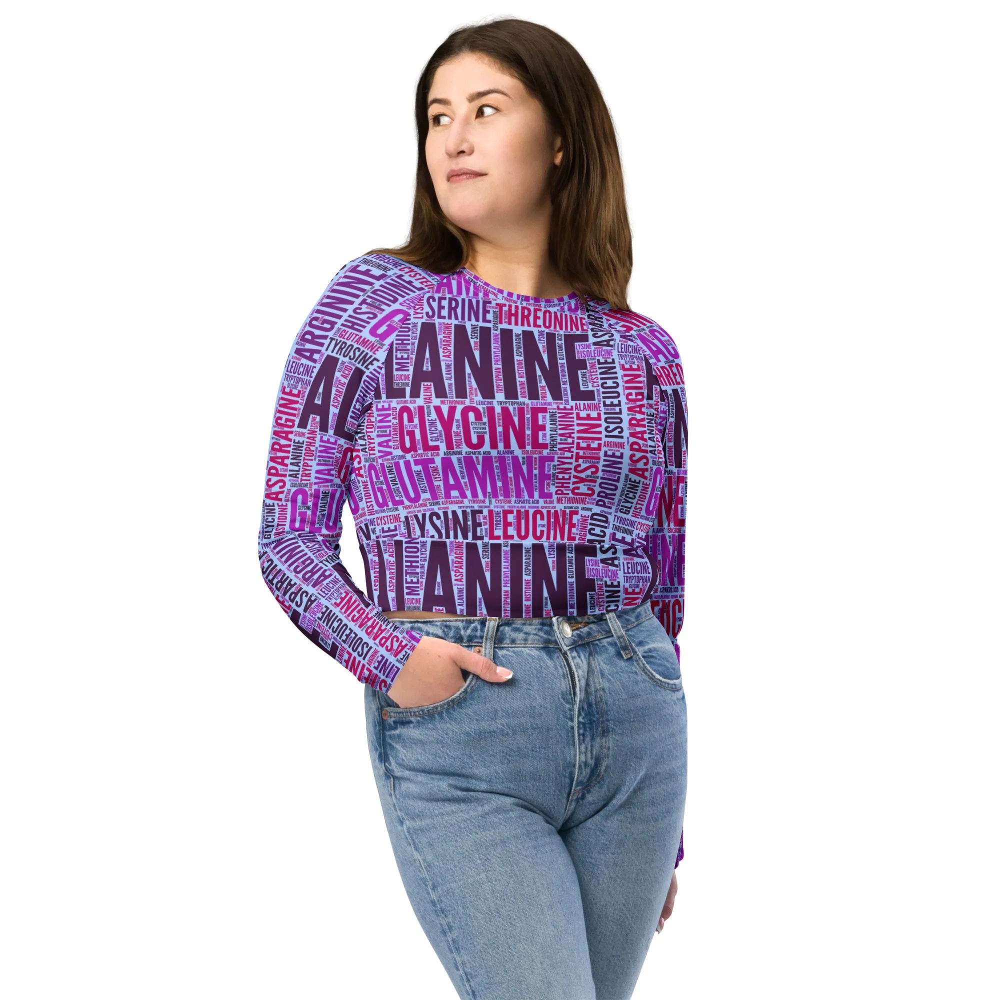 Amino Acid Recycled long-sleeve crop top