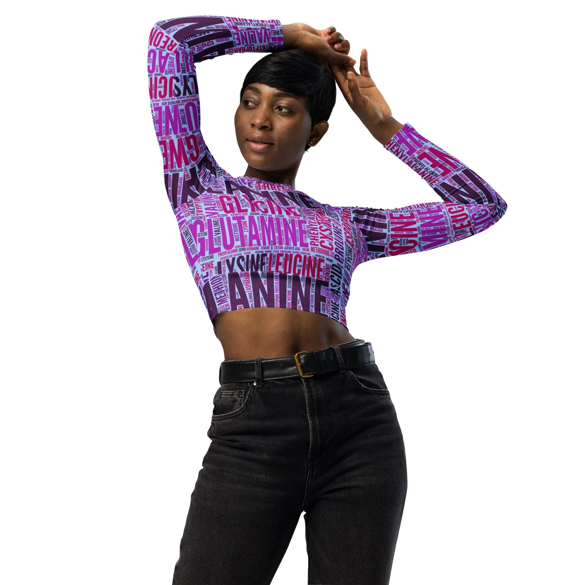 Amino Acid Recycled long-sleeve crop top