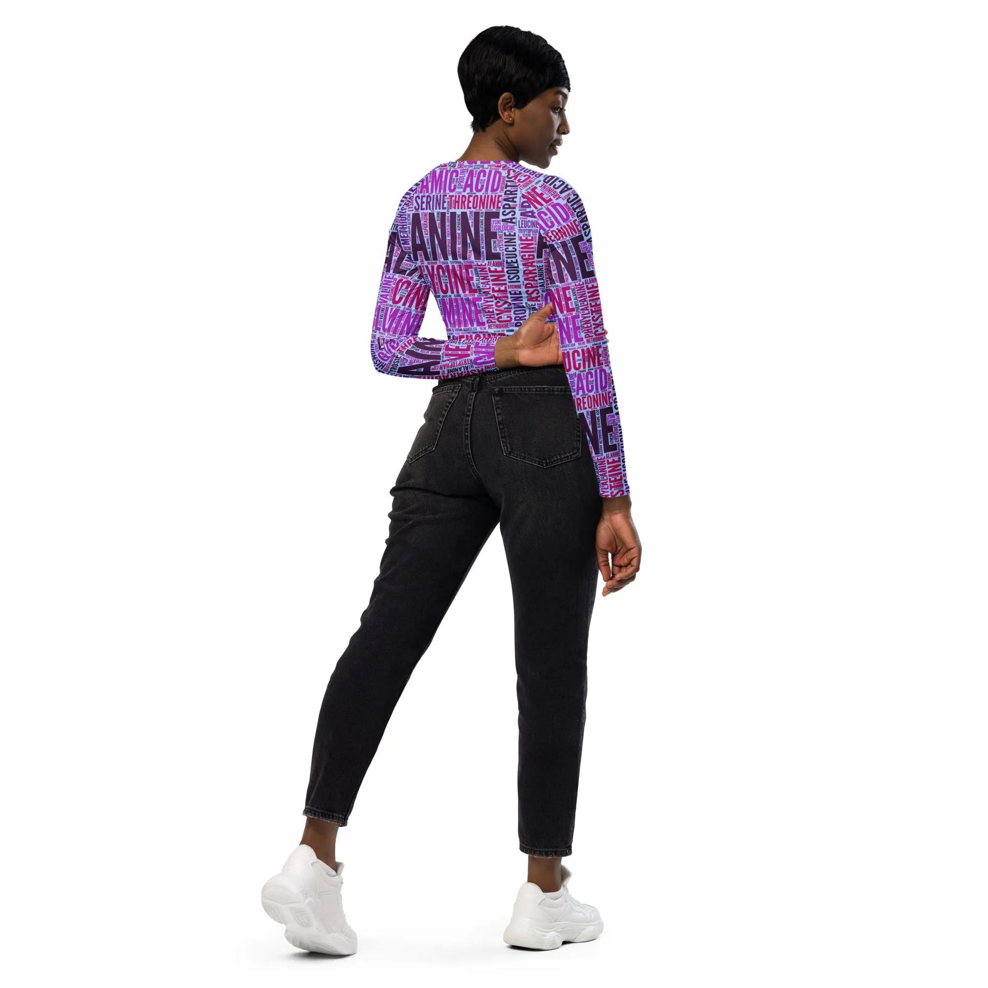 Amino Acid Recycled long-sleeve crop top