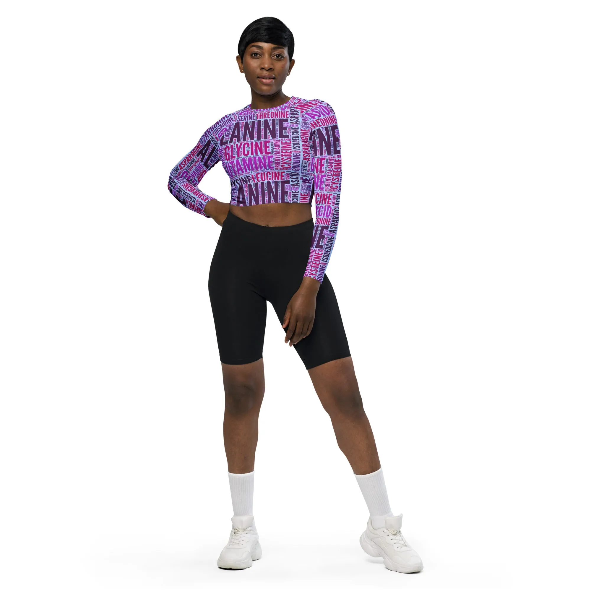 Amino Acid Recycled long-sleeve crop top