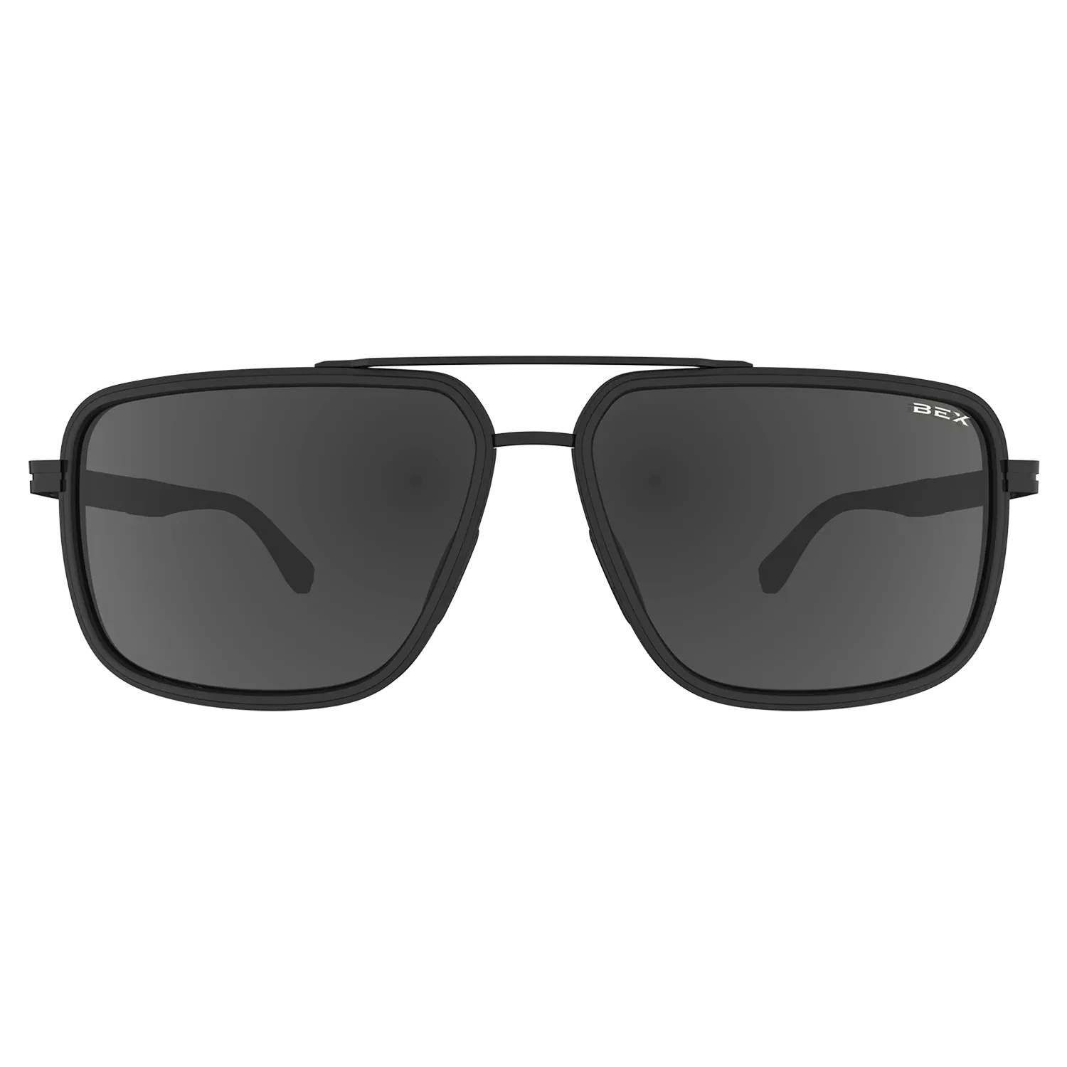 BEX Dusk Matte Black/Gray-Solid Sunglasses - S144BKGY