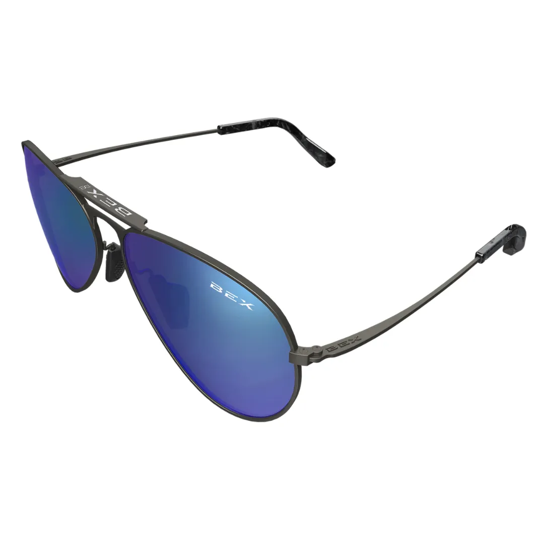 BEX Wesley Polarized Full Metal Aviator Sunglasses (5 Colors Available)