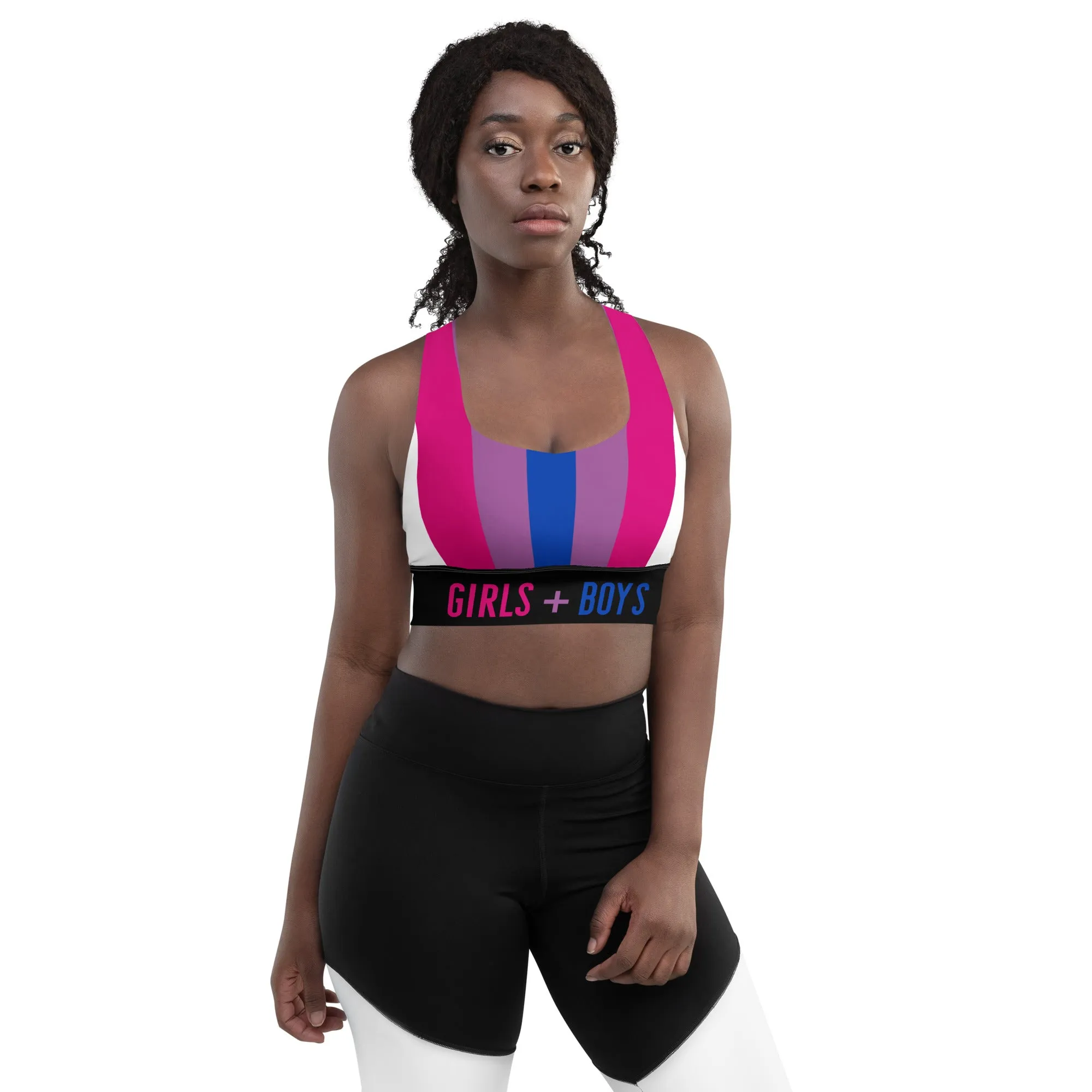 Bisexual Pride Flag Sports Bra