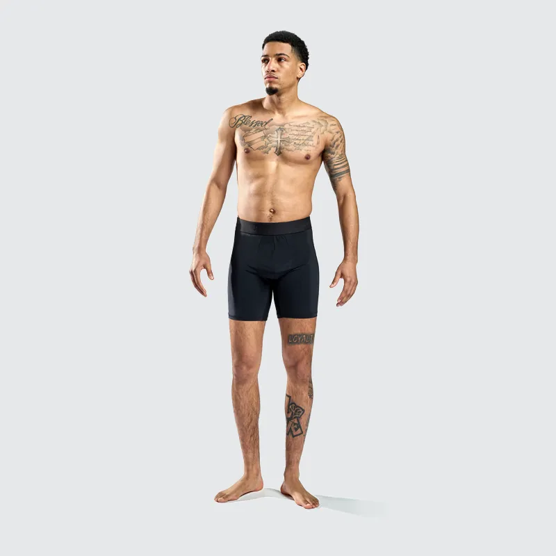 Versatile Black Athletic Boxer | Smart Performance Sportswear