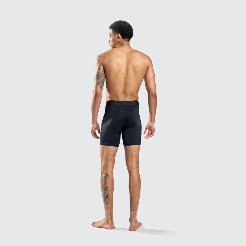 Versatile Black Athletic Boxer | Smart Performance Sportswear