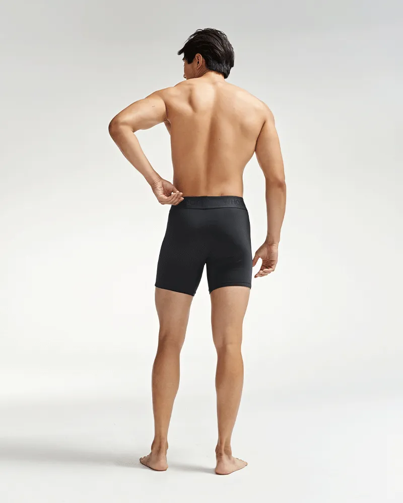 Versatile Black Athletic Boxer | Smart Performance Sportswear