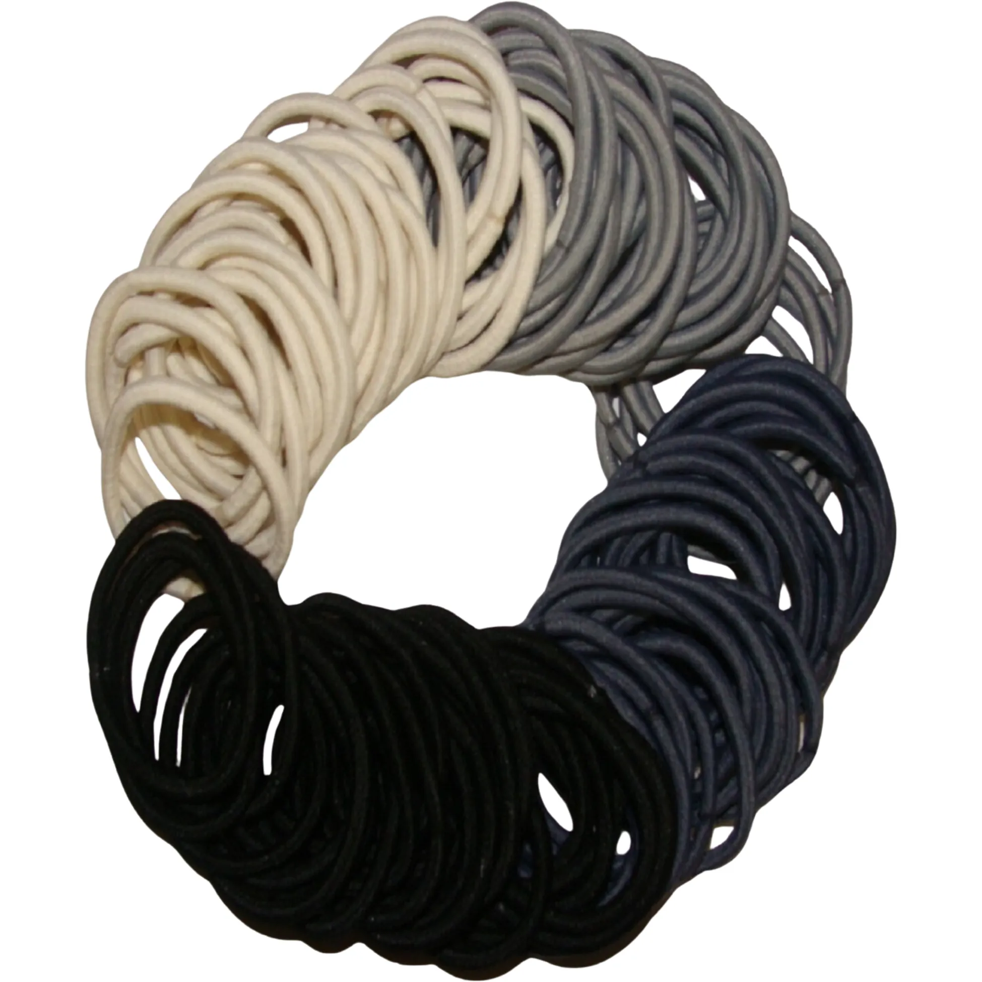 Black Ombre Hair Elastics - 100 Pack