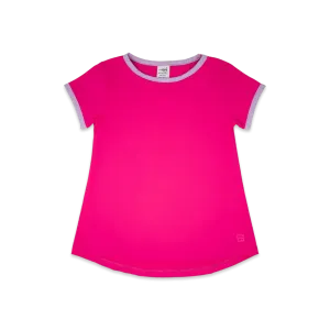 Bridget Basic T - Power Pink, Petal Purple