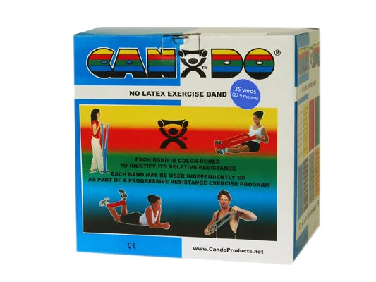 CanDo Latex Free Exercise Band - 25 yard roll - Blue - heavy