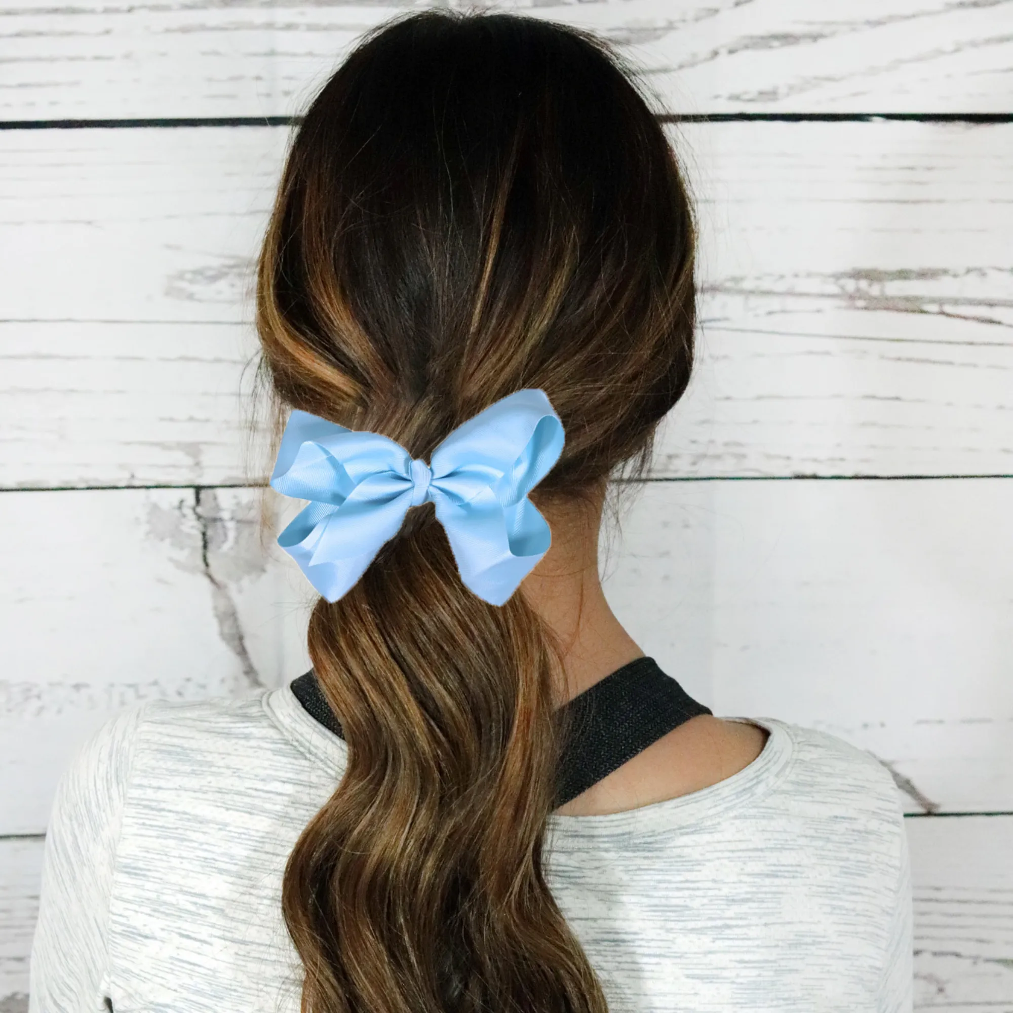 Carolina Blue Classic Hair Bow