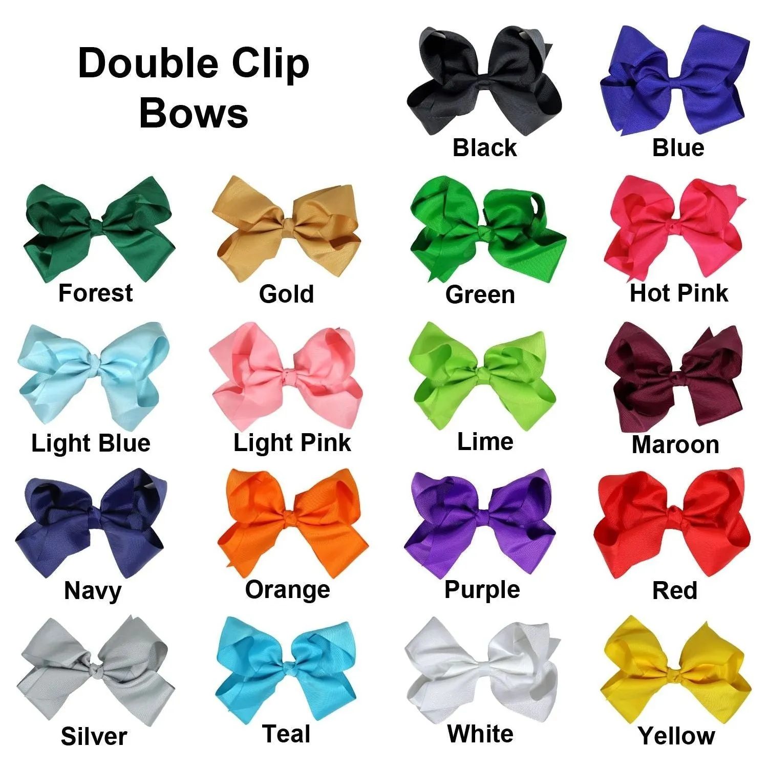 Classic Cheer Bows Large 6 Inch Hair Bow with Clip