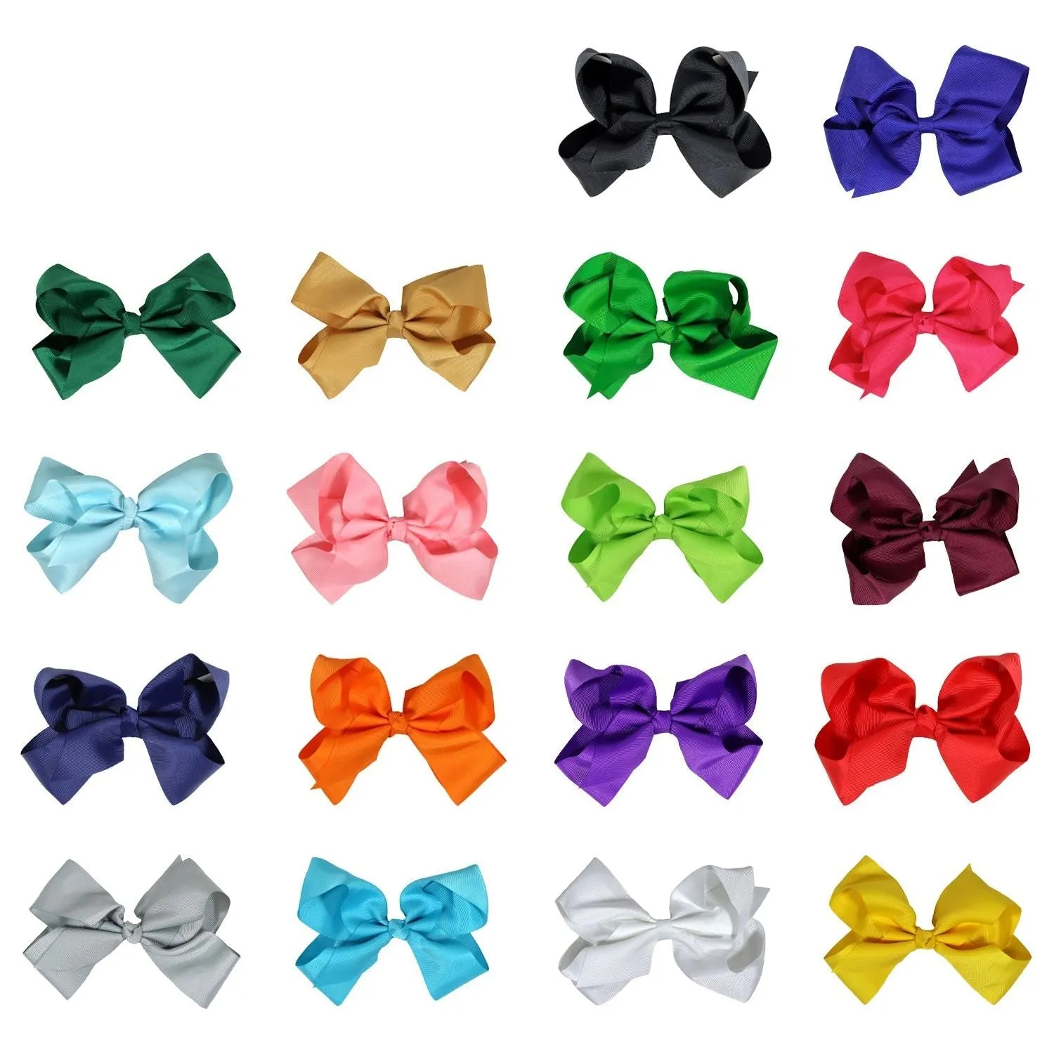 Classic Hair Bow OG for Girls Bows with Clip Holder You Pick Colors & Quantities