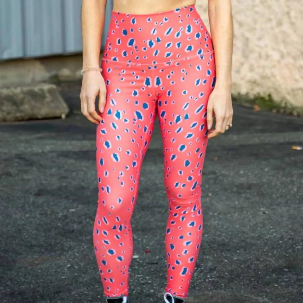 Coral Jaguar ABL Ultra High Rise Leggings - FINAL SALE