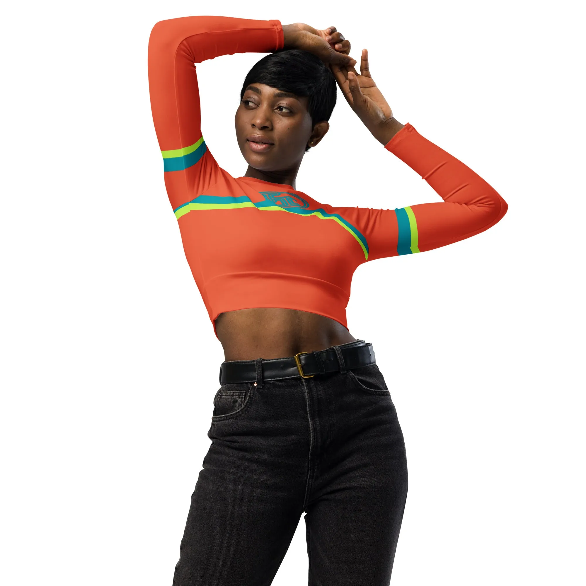 DTI 60s Crib Recycled long-sleeve crop top