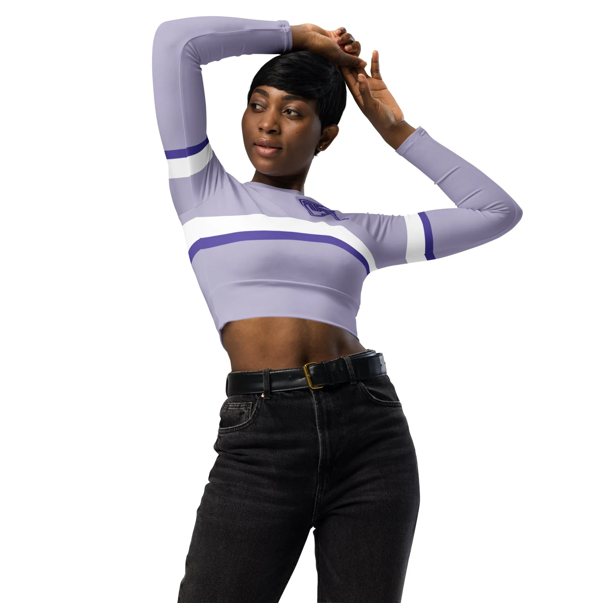 DTI Amethyst Recycled long-sleeve crop top