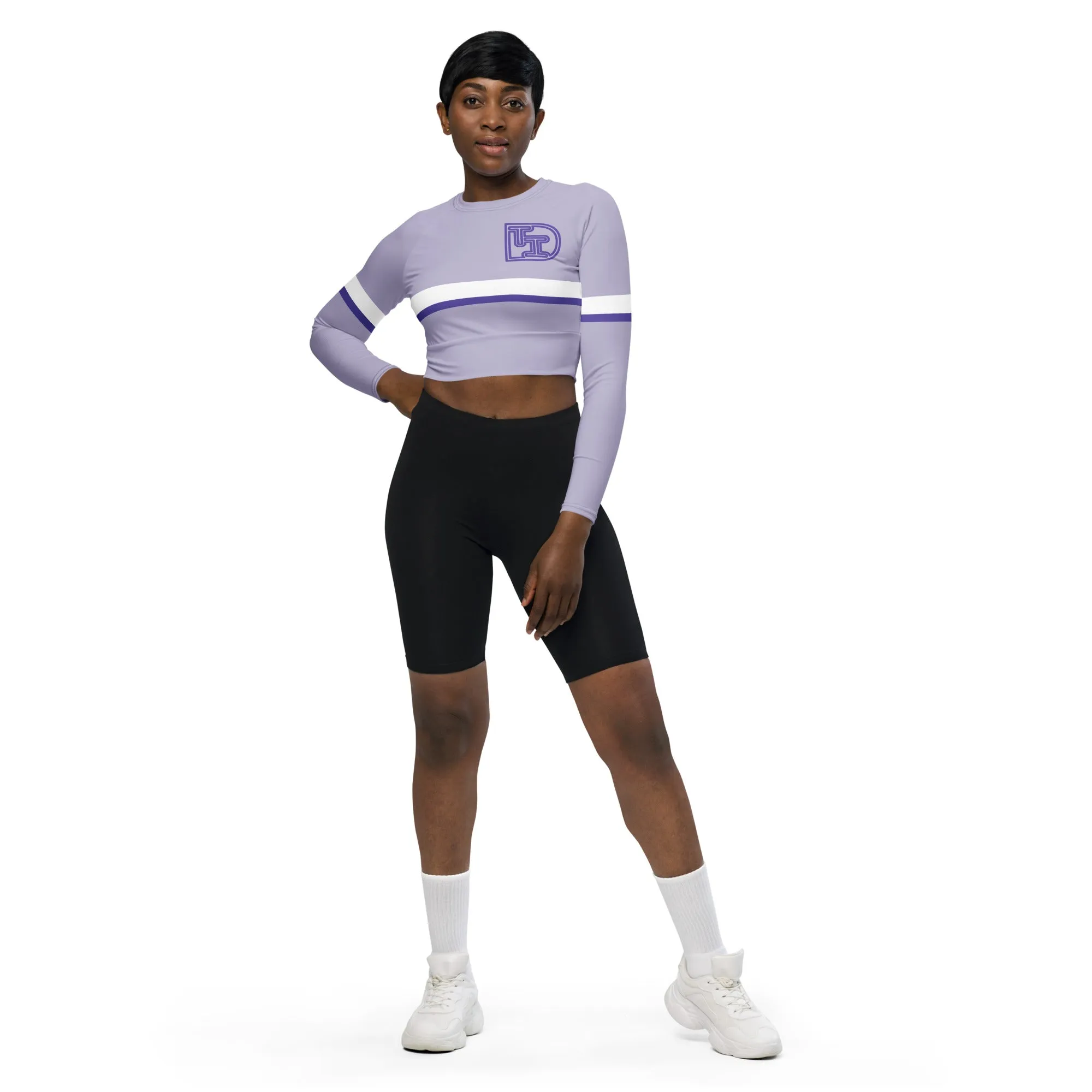 DTI Amethyst Recycled long-sleeve crop top