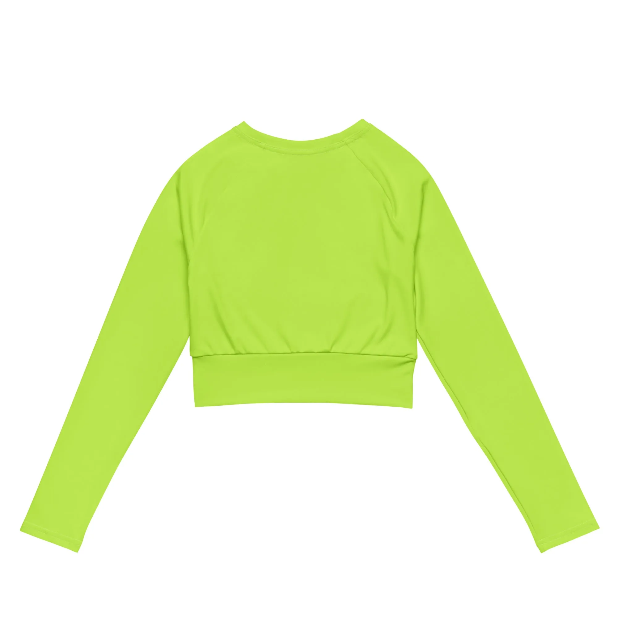 Eco-Friendly DTI Caf Green Recycled Long-Sleeve Crop Top for Sustainable Fashion