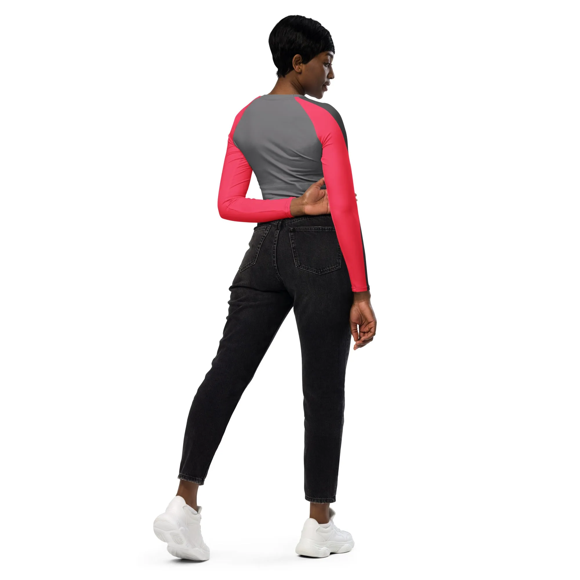 DTI Racer Eco-Friendly Recycled Long-Sleeve Crop Top for Stylish Comfort