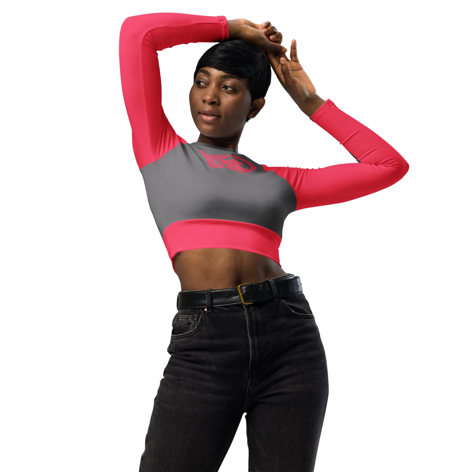 DTI Racer Eco-Friendly Recycled Long-Sleeve Crop Top for Stylish Comfort