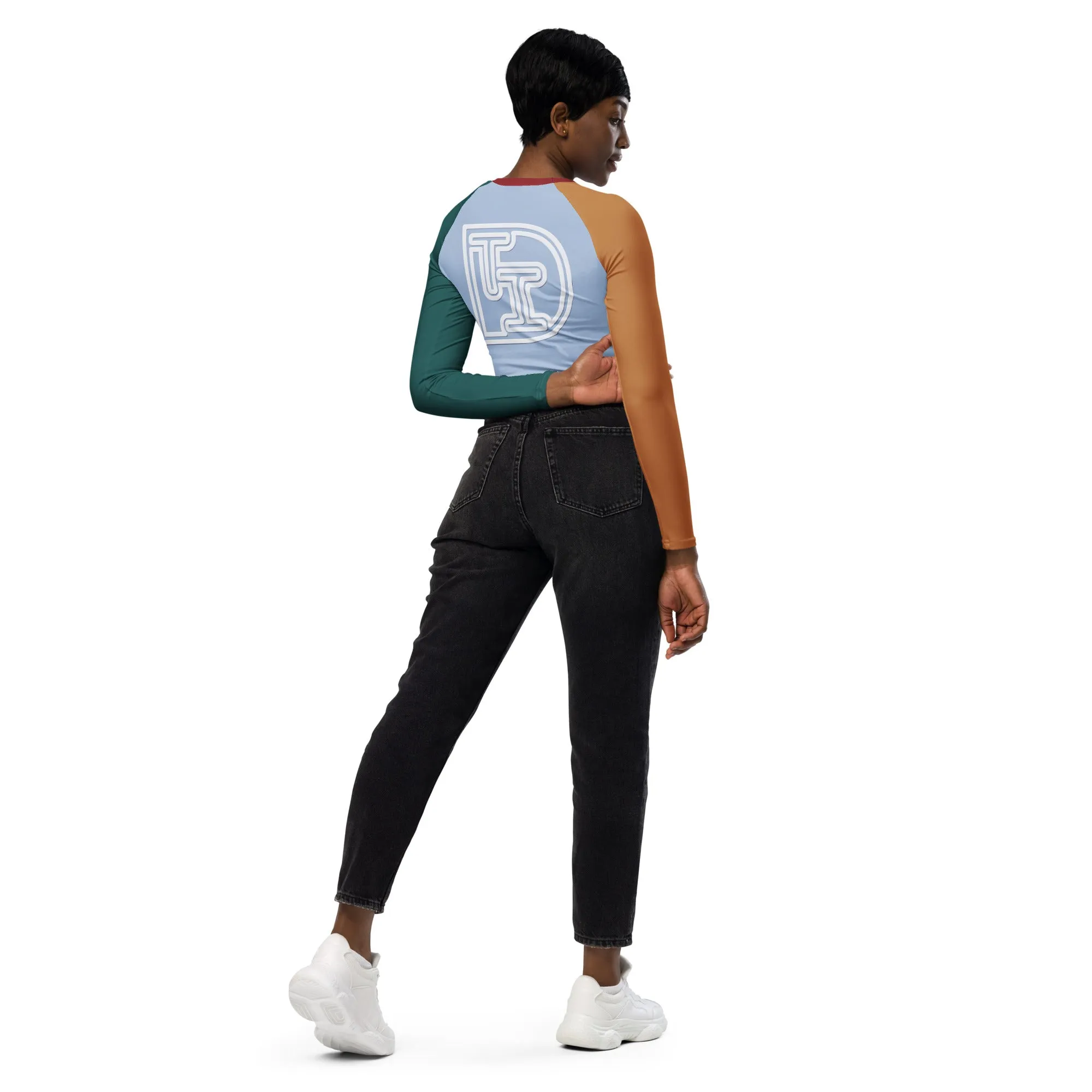 DTI RBGT Multi Recycled long-sleeve crop top