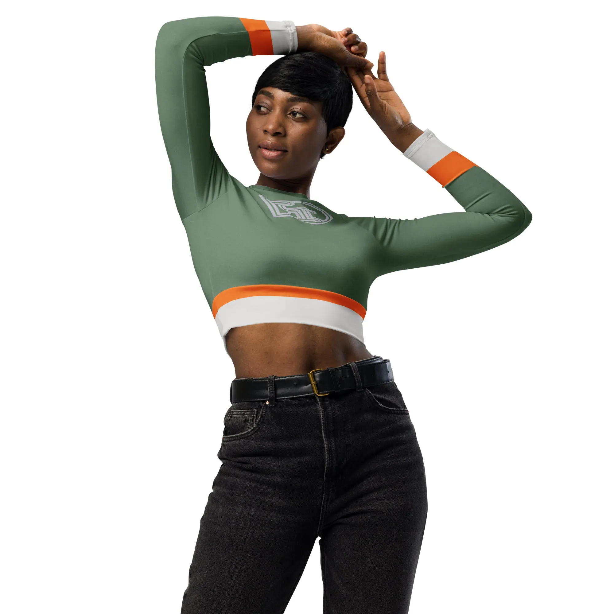 Eco-Friendly DTI Skater Recycled Long-Sleeve Crop Top