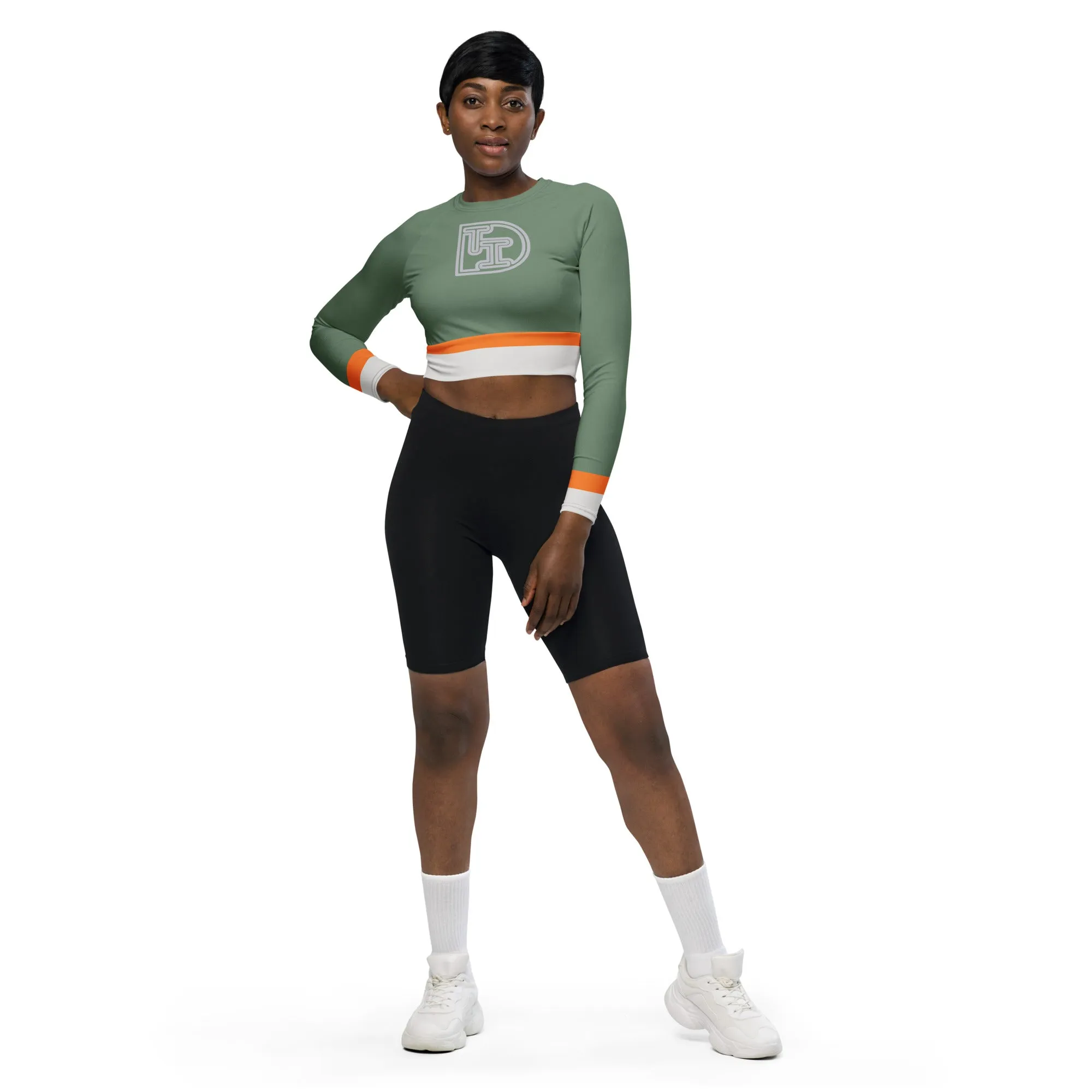 Eco-Friendly DTI Skater Recycled Long-Sleeve Crop Top