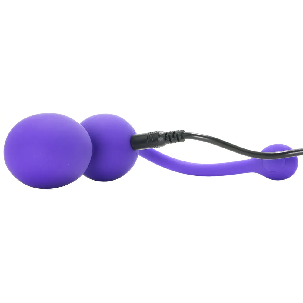 Dual Rechargeable Silicone Kegel Balls in Purple