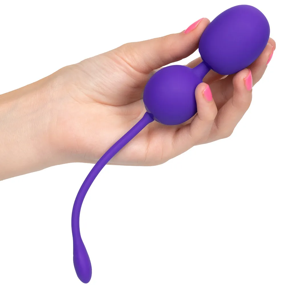 Dual Rechargeable Silicone Kegel Balls in Purple