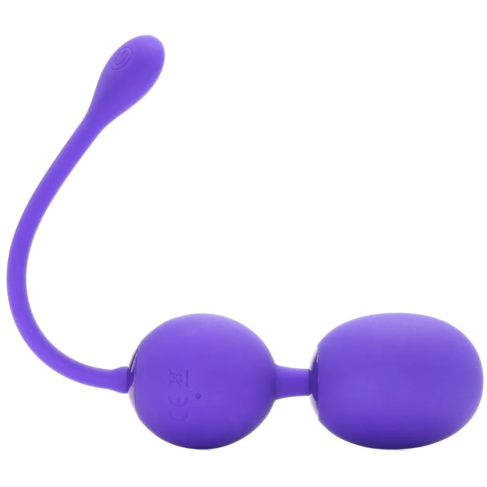 Dual Rechargeable Silicone Kegel Balls in Purple